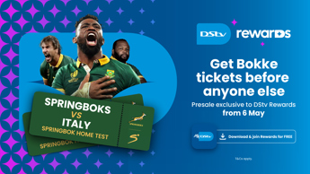 Get early-bird Springboks tickets 