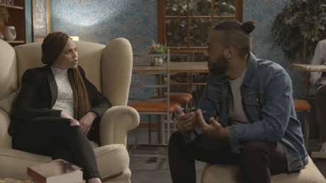 Kay Smith (Debra) and Bobby Stuurman (Langes) in Arendsvlei Season 4 on kykNET (DStv channel 144)