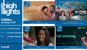 DSTV WEEKLY HIGHLIGHTS 14-20 January 2022