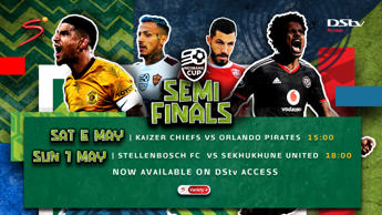 The Nedbank Cup semi-finals will be available on DStv Access 