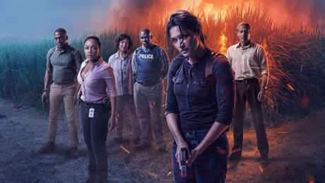 Mavuso Simelane (Samuel), Thando Thabethe (Nandi), Anna Mart Van Der Merwe (Elsa), Hamilton Dhlamini (Hector), Kim Engelbrecht (Reyka) And Iain Glen KV (M Net's REYKA S1)